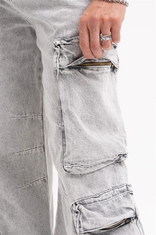 147 Jeans Baggy Greey con cierre 