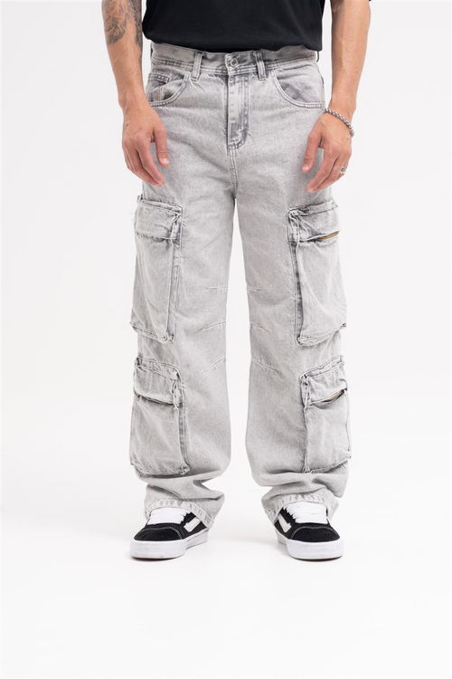 147 Jeans Baggy Greey con cierre 