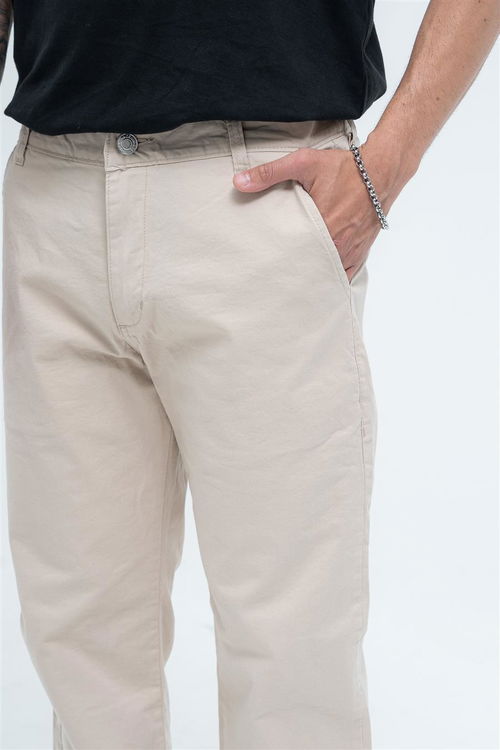 224 - PANTALON CHINO DE GABARDINA BEIGE