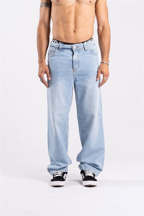 115A WIDE LEG CELESTE LISO