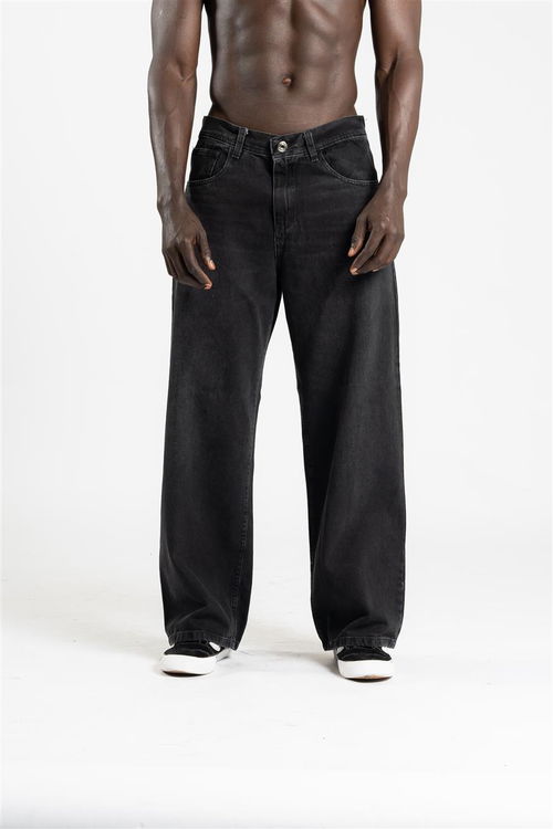 312 - jean wide leg  BLACK
