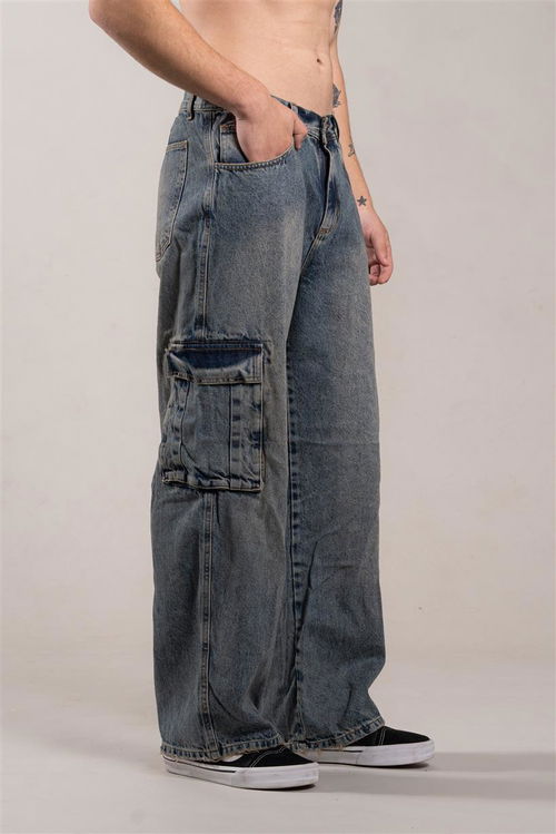 311- jean wide leg CARGÓ oxido oscuro