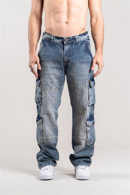 322 JEAN RELAXED CARGO CON RECORTE 